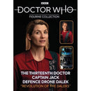 Eaglemoss Doctor Who Festive Special Figurine Box Set - Revolution of the Daleks Figurine Box Set (13th Doctor", " Jack Harkness", " Defense Drone Dalek)