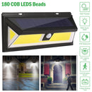 Solar Lights 180 LEDs Solar Wall Light Outdoor Motion Sensor Lamp IP65 Waterproof 120¡ Sensing 270¡Wide Lighting Angle for Garage Garden Pathway