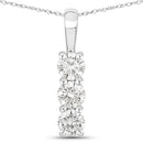 0.75 Carat Genuine Lab Grown Diamond 14K White Gold Pendant