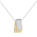 14KT White Gold Diamond Box Pendant Necklace (1 cttw, H-I Color, SI2-I1 Clarity)