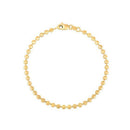Moon Cut Bead Chain Bracelet in 14k Yellow Gold (3.00 mm)