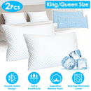 Shredded Memory Foam Pillow Adjustable Cool Pillow with Extra Filling Machine Washable Cover for Side Back Stomach Sleepers