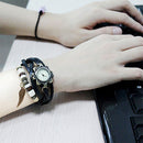New! Boho Retro Angel Wing Leather Watch – Black