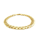 8.2mm 14k Yellow Gold Solid Curb Bracelet