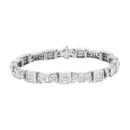 14K Yellow Gold 9.0 Cttw Diamond Alternating Bow and Box Link Bracelet (G-H Color, VS1-VS2 Clarity)- 7"