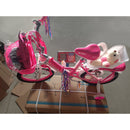 12in Carbon Steel Kid Bike with Backpack Streamers Helmet Detachable Training Wheels
