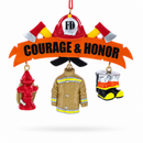 Firefighter Courage And Honor Resin Christmas Ornament