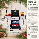 Licensed To Grill BBQ Grill Resin Christmas Ornament