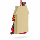 Cabin Rules There Are No Rules Black Bear Canoe Resin Christmas Ornament
