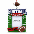 Football All Star Picture Frame Resin Christmas Ornament