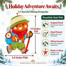 Hiking Gingerbread Man With Backpack Compass Resin Christmas Ornament