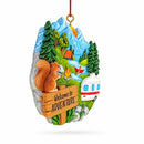 Mountain Camping RV And Campfire Resin Christmas Ornament