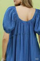 Umgee Textured Tiered Midi Dress