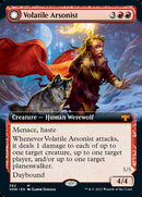 Volatile Arsonist // Dire-Strain Anarchist (VOW-382) - Innistrad: Crimson Vow: (Extended Art, Double Faced Transform)
