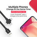4 in 1 Retractable USB Cable Macaron Type C Micro iPhone
