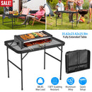 Foldable Camping Table – Height-Adjustable Aluminum Grill Stand