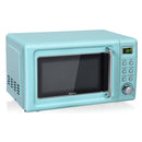 700W Retro Countertop Microwave Oven with 5 Micro Power and Auto Cooking Function