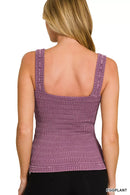 Zenana Seamless Winkle Stone Washed Tank Top