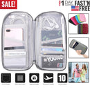 Travel Passport Wallet 12Cells Ticket ID Credit Card Holder Water Repellent Documents Phone Organizer Zipper Case Business Trip Daily Use