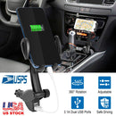 360¡ Rotation Car Phone Mount 3.1A Dual USB Cigarette Lighter Phone Holder Universal