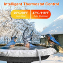 70W Outdoor Bird Bath Heater Winter Deicer with Thermostat, Auto Shutoff & Waterproof Design