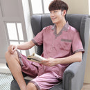 Fashion Casual Ice Silk Men's Pajamas