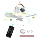 Rechargeable Tent Ceiling Fan with LED Light & Remote