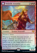Volatile Arsonist // Dire-Strain Anarchist (PRE-181S) - Innistrad: Crimson Vow Promos: (Double Faced Transform) Foil
