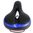 Bike Seat Water-Resistant Comfortable Bicycle Padded Saddle Wear Resistant Hollow Leather _x000B__x000B_Seat Cushion w/ Dual Springs Reflective Strip for Mountai
