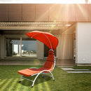 Patio Hanging Swing Hammock Chaise Lounger Chair with Canopy