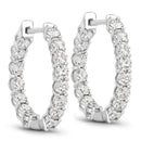 2.04 Carat Genuine Lab Grown Diamond 14K White Gold Earrings