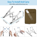 Laptop Stand Lifter Foldable Aluminum Desktop Phone Holder Stand Angle Adjustable Tablet PC Holder Riser Ventilated Laptop Phone Tray