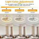 19.7in Ceiling Fan with 60W Light RoundÊPendant Fan Lamp LED Ceiling Fan with 6-Fan Speed 3000-6500W Light Color Adjustment Remote Control Timer APP C