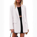Casual Relaxed-fit Figure-flattering Versatile Commuter Blazer For Women