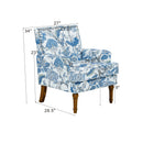 Floral Upholstered Accent Chair with Nailhead Trim