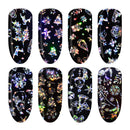 Black Snowflake Laser Transfer Decal Sticker