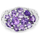 2.64 Carat Genuine Amethyst .925 Sterling Silver Ring