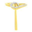 14KT Yellow Gold 1/10 ctw. Diamond Heart Shape Ring (K-L, I1-I2) - Size 7