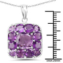 8.20 Carat Genuine Amethyst .925 Sterling Silver Pendant