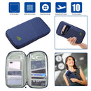 Travel Passport Wallet 12Cells Ticket ID Credit Card Holder Water Repellent Documents Phone Organizer Zipper Case Business Trip Daily Use