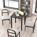 Square Dining Table with Solid Wood Frame for 4-Person
