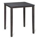 Square Dining Table with Solid Wood Frame for 4-Person