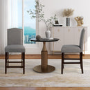 2 Pcs Fabric Nail Head Counter Height Dining Side Chairs Set