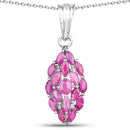 1.66 Carat Genuine Ruby .925 Sterling Silver Pendant