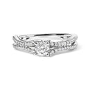 14K White Gold 5/8 Cttw Diamond Split Shank Engagement Ring (G-H Color, VS2-SI1 Clarity) - Size 7