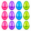 Set of 12 Iridescent Multicolored Plastic Easter Eggs