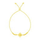 14k Yellow Gold Adjustable Bracelet with Star