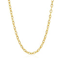 3.5mm 14k Yellow Gold Pendant Chain with Textured Links