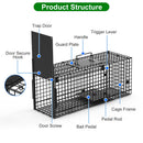 40in Live Animal Trap Cage - Humane Catch & Release