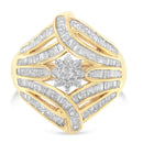 10K Yellow Gold Diamond Ring (1 Cttw, I-J Color, I2-I3 Clarity) - Size 7